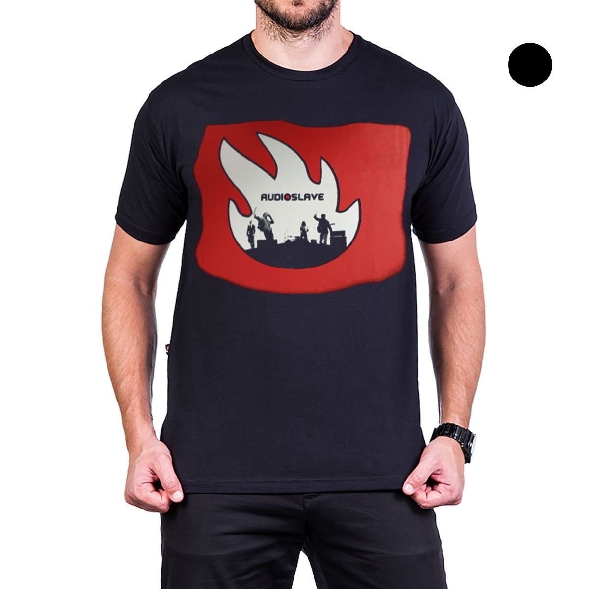 Camiseta Rage Against the Machine Logo Preto - UNISSEX