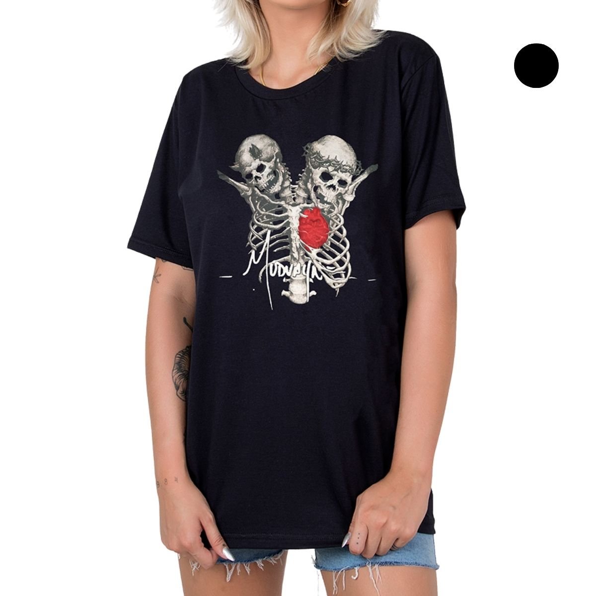Camiseta Mudvayne Logo Caveiras 100% Algodão - UNISSEX