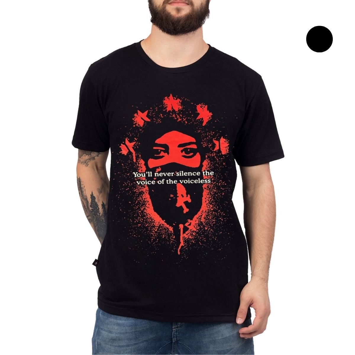 Camiseta Rage Against the Machine Gola c/ Elastano - Unissex