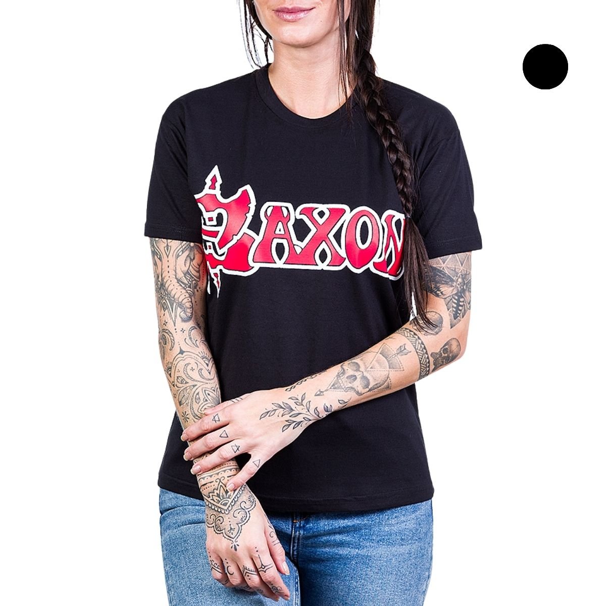 Camiseta Saxon Escrita Com Estampa - UNISSEX
