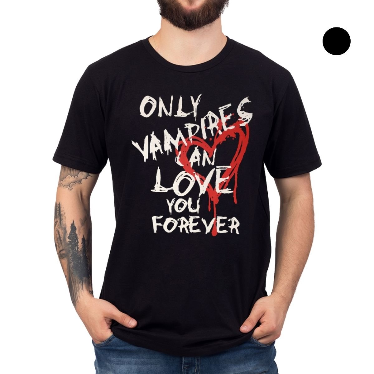 Camiseta Only Vampires Cam Love Forever - UNISSEX