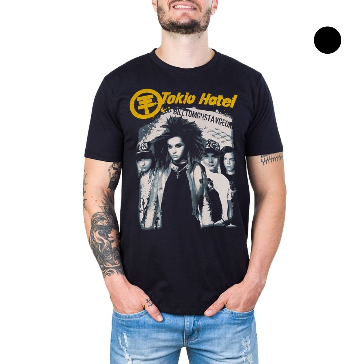 Camiseta Tokio Hotel Banda 100% algodão - UNISSEX