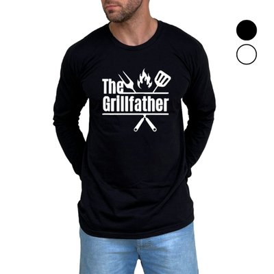 Camiseta Manga Longa The Grillfather 100% Algodão - Unissex