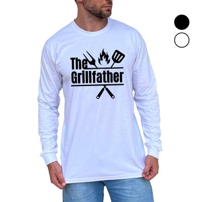 Camiseta Manga Longa The Grillfather 100% Algodão - Unissex