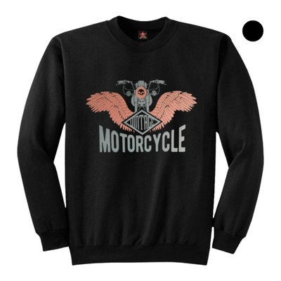 Blusa de Moletom Motorcycle Gola c/ Elastano