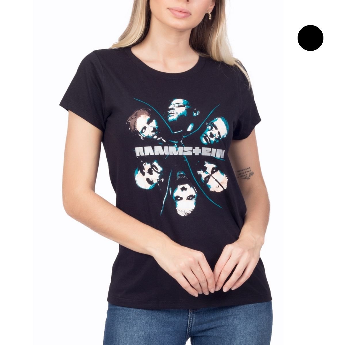 T-shirt Feminina Rammstein Grupo