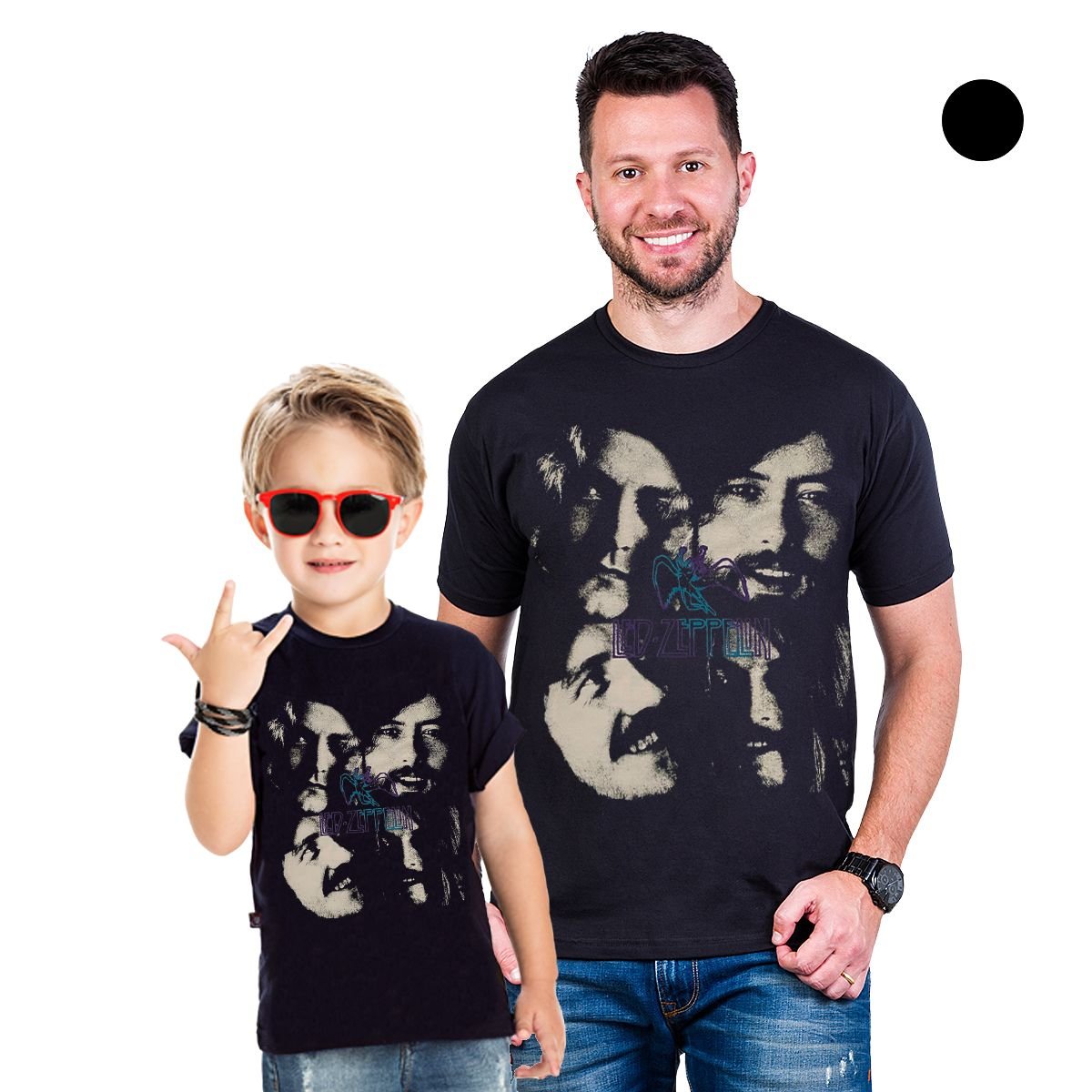 Kit Tal Pai Tal Filho(a) Camisetas Led Zeppelin Banda