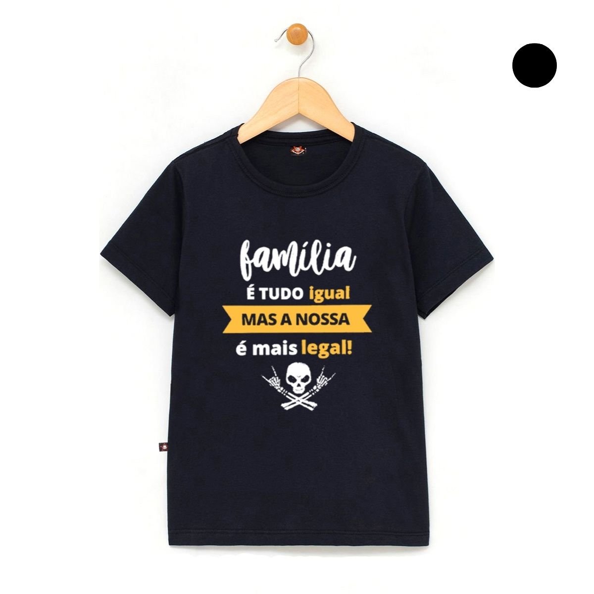 Camiseta Infantil Família é tudo igual 100% Algodão