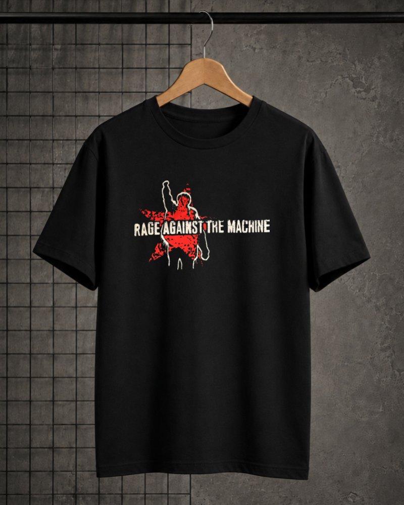 Camiseta Rage Against the Machine Logo Preto - UNISSEX