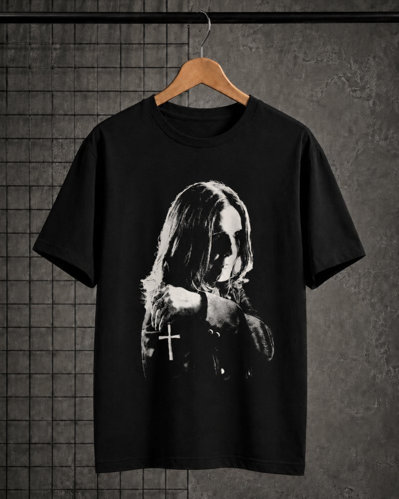 Camiseta Ozzy Osbourne Cruz Preta - UNISSEX