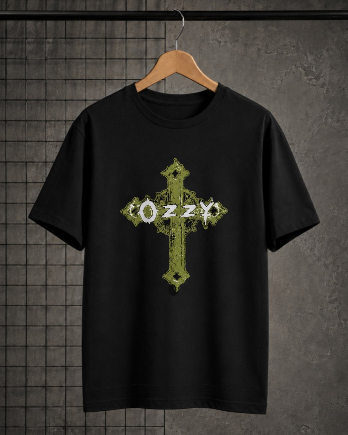 Ozzy Osbourne グラフィックTシャツ 黒 Camiseta Ozzy Osbourne Cruz Preta - UNISSEX