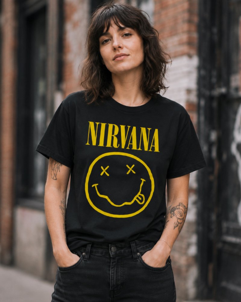 Camiseta Nirvana Oficial Smiley Face High definition - UNISSEX