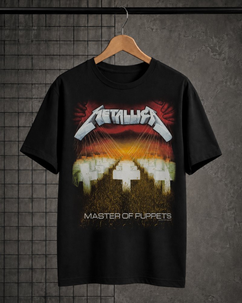 Camiseta Metallica Master Of Puppets Oficial High definition - UNISSEX